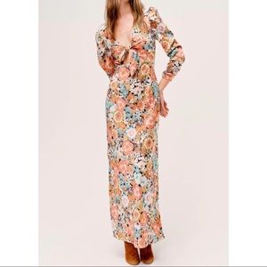 NWT For Love and Lemons Polly Dress size xs color sienna